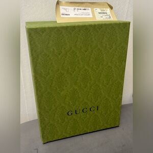 New Gucci empty  Shoe Gift box W , 2 Dust Bags. Tissue. 14.5”x11.5x5.5”